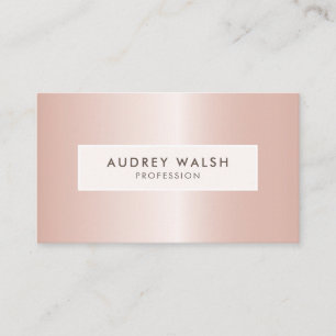 Stylish Metallic rose gold Luxury professional Business Card