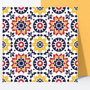 Stylish Mexican Papel Picado Colourful Tile