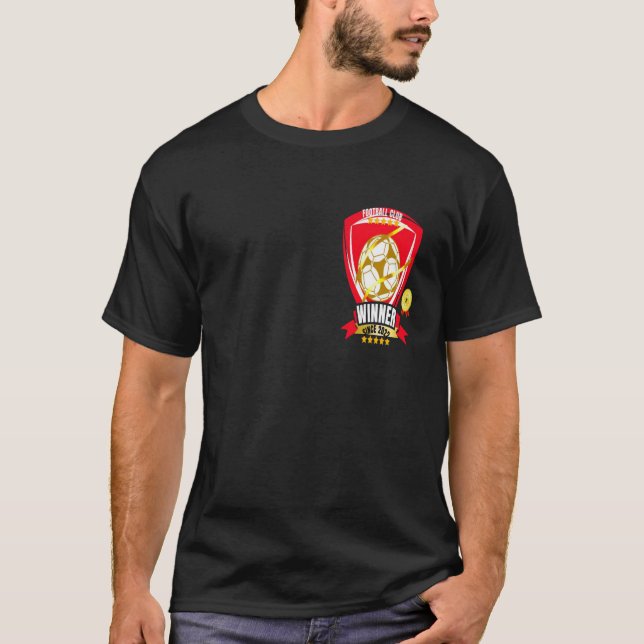 Stylish minimal Football winner Fashion design T-Shirt (Front)