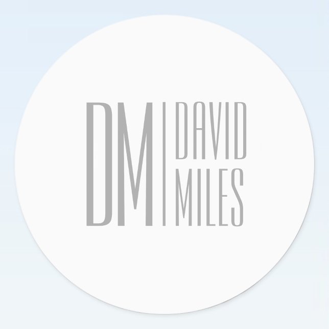 Stylish Minimal & Modern Grey Initials & Name Logo (Creator Uploaded)