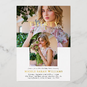 Stylish Minimal Photo THIRTY 30th Birthday