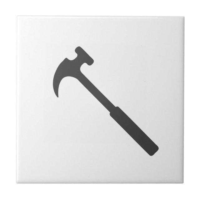 Stylish Minimalism White Black Grey Hammer Tile (Front)