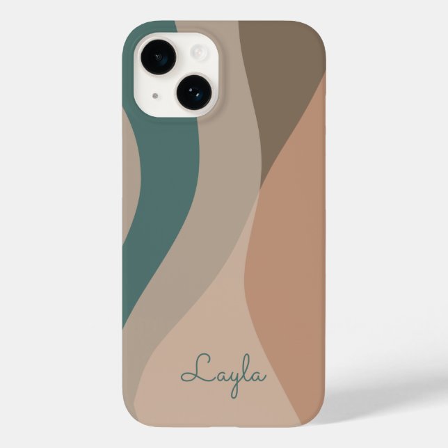 Stylish Minimalist Boho Abstract Case-Mate iPhone Case (Back)