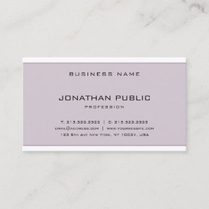 Stylish Minimalist Design Modern Simple Purple Business Card