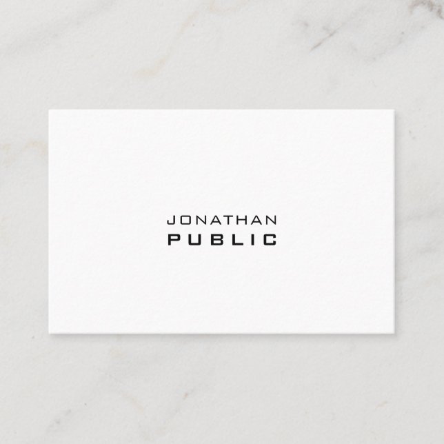 Stylish Minimalist Modern Professional Template Business Card (Front)