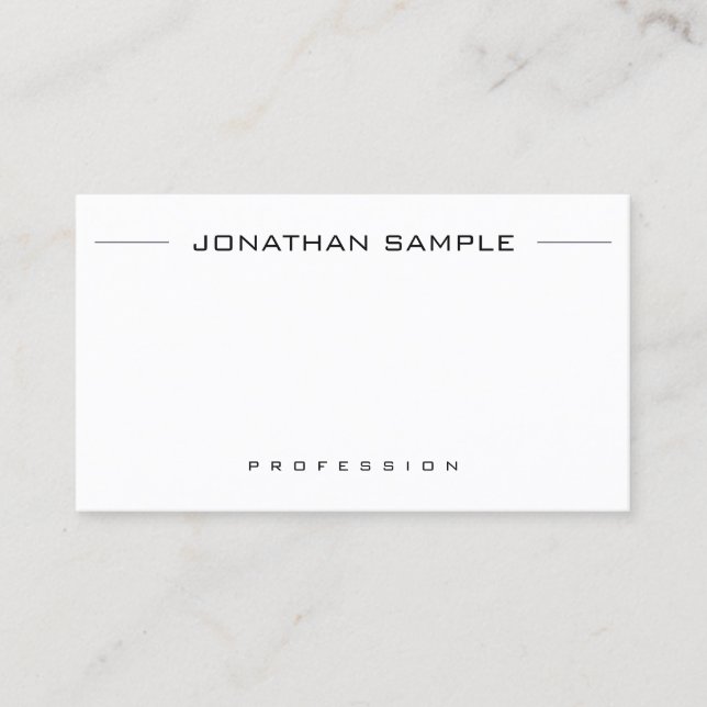 Stylish Minimalist Modern Simple Professional Business Card (Front)