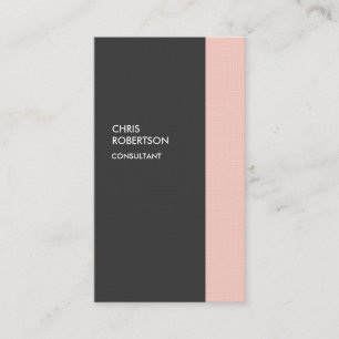 Stylish Minimalist Modern Vertical Premium Linen Business Card