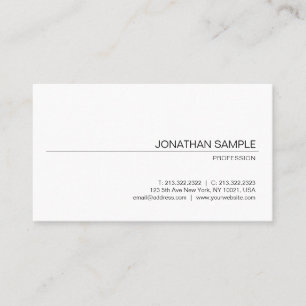 Stylish Minimalist Professional Design Chic Plain Business Card