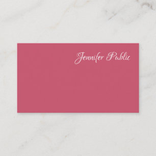 Stylish Minimalist Red Modern Simple Template Business Card
