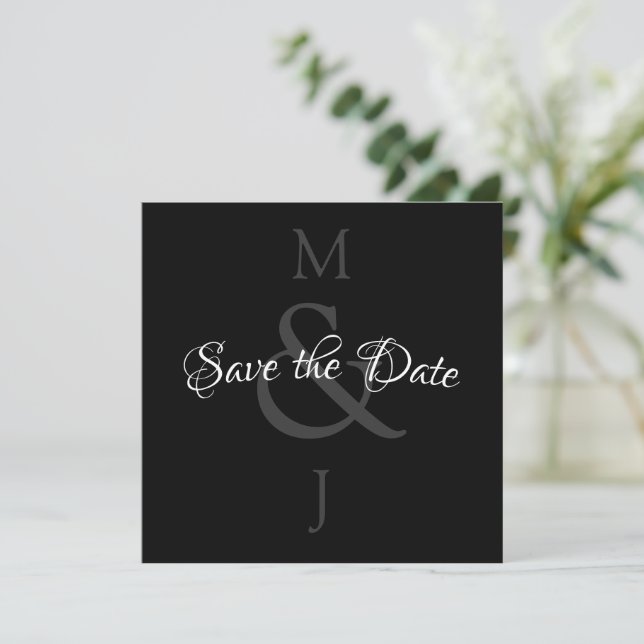 Stylish Minimalist Save The Date (Standing Front)