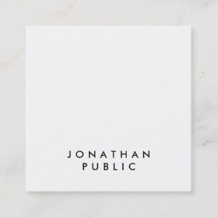 Stylish Minimalist Template Professional Graphic Square Business Card