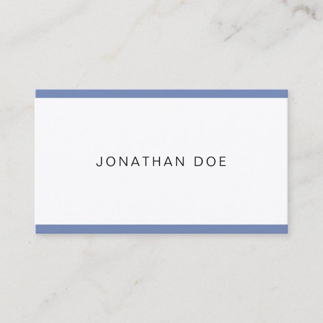 Stylish Minimalistic Cool Cute Modern Plain Luxury Business Card (Front)
