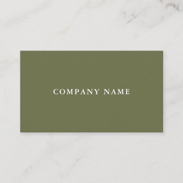 Stylish Minimalistic Modern Professional Plain Business Card (Front)
