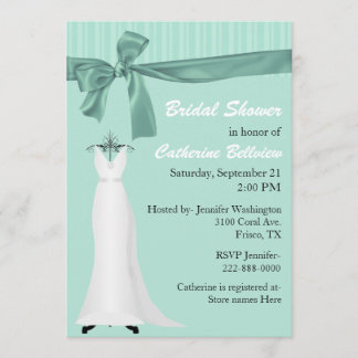Stylish Mint Green Bridal Shower Invitation