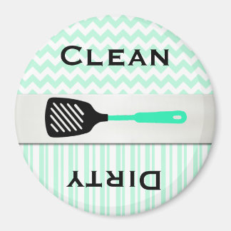 Stylish Mint Green Patterns Dishwasher Magnet