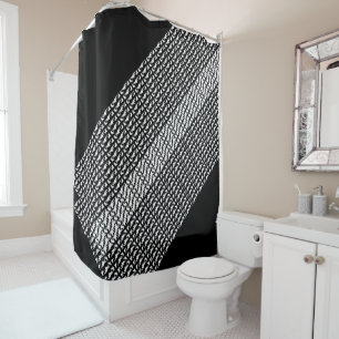 Stylish Mirrored Geometric & Abstract Pattern Shower Curtain