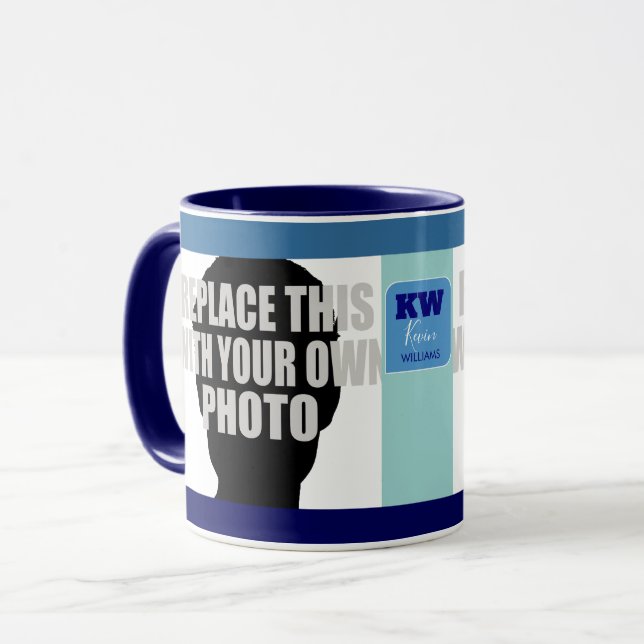 Stylish & Modern 2 photos (upload & be creative) Mug (Front Left)