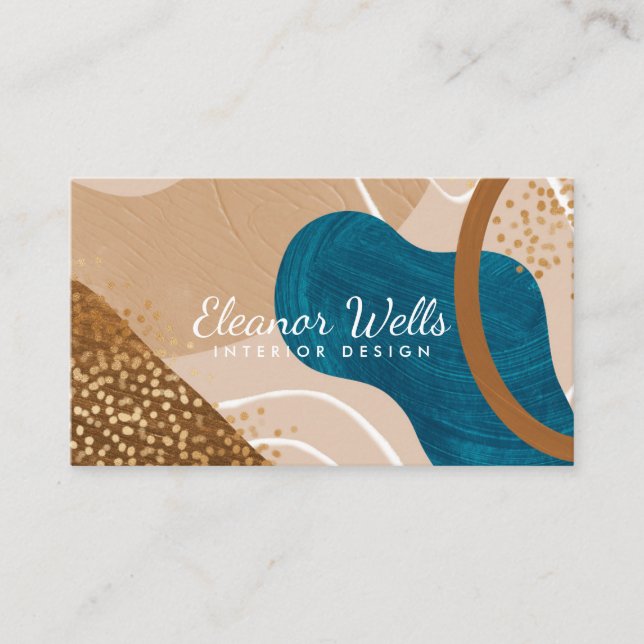 Stylish Modern Abstract Creative Contemporary Business Card (Front)