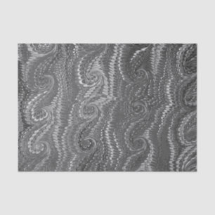 Stylish Modern Abstract Grey Swirl Marble Pattern Tissue Paper