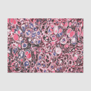 Stylish Modern Abstract Pink Blue Marble Pattern Tissue Paper