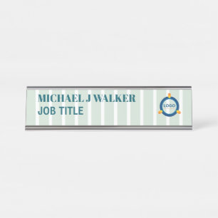 Stylish & Modern - Any Colour - Professional Logo Desk Name Plate