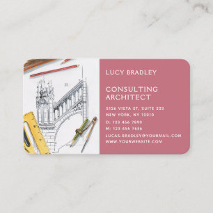 Stylish Modern Architect Engineering Construction Business Card