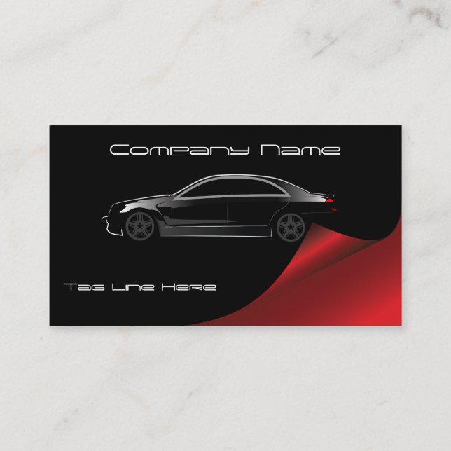 Stylish Modern Automotive Business Card (Front)