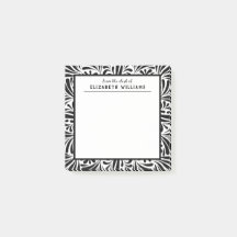 Stylish Modern Black & White Swash Pattern