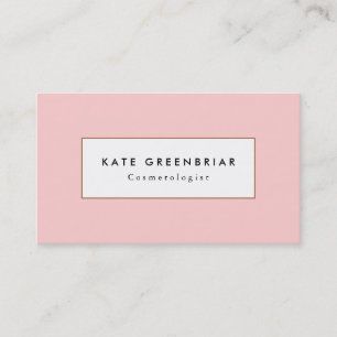 Stylish Modern Blush  Pink Cosmetologist Business Card