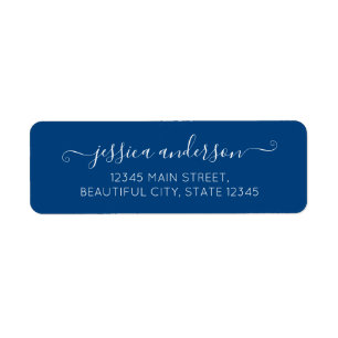 Stylish Modern Calligraphy Script Trendy Navy Blue