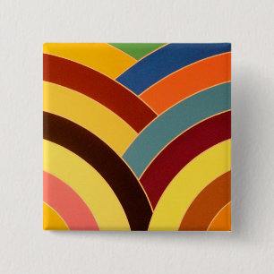 stylish modern chic chevron 15 cm square badge