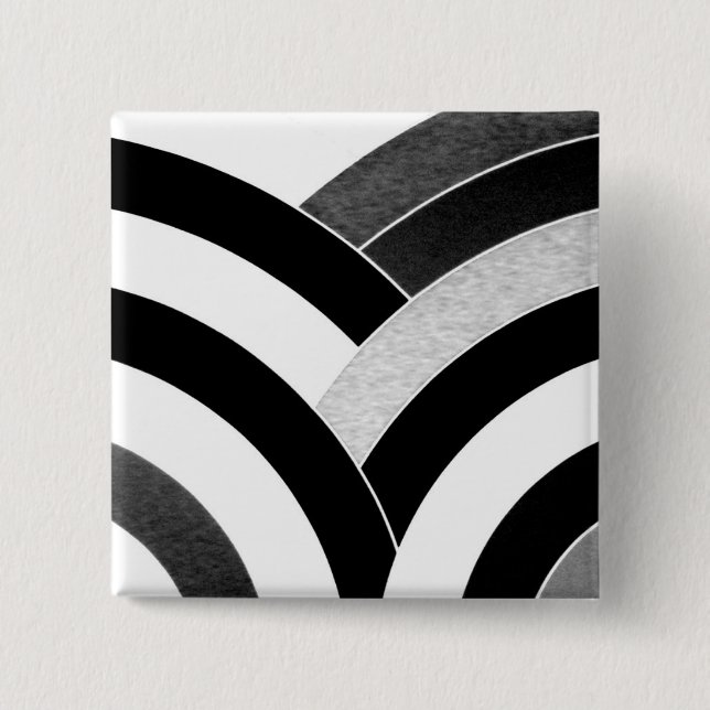 stylish modern chic chevron 15 cm square badge (Front)