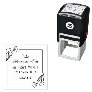Stylish Modern Classic Couple Name Wedding Self-inking Stamp