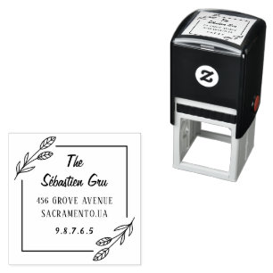 Stylish Modern Classic Couple Name Wedding Self-inking Stamp