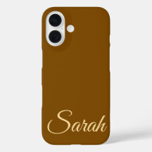 Stylish Modern Classic Customised Name Brown Colou
