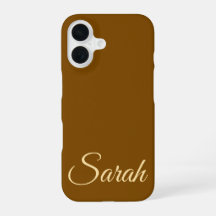 Stylish Modern Classic Customised Name Brown Colou