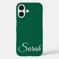 Stylish Modern Classic Customised Name Dark Green