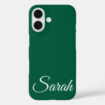 Stylish Modern Classic Customised Name Dark Green 
