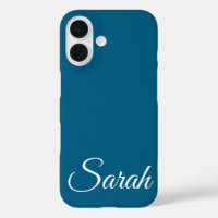 Stylish Modern Classic Customised Name Ocean Blue 