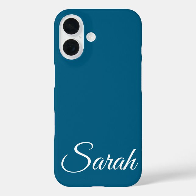 Stylish Modern Classic Customised Name Ocean Blue  Case-Mate iPhone Case (Back)