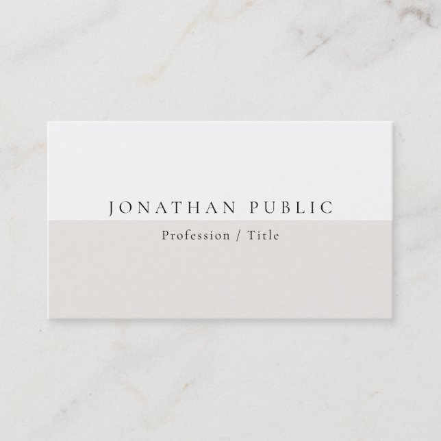 Stylish Modern Clean Design Template Professional Business Card (Front)