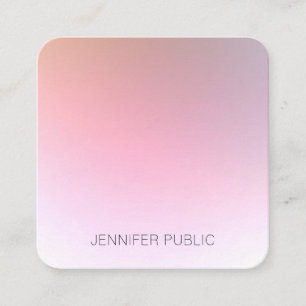 Stylish Modern Colorful Design Trendy Template Square Business Card