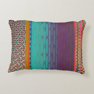 Stylish modern colourful pattern boho Throw Pillow