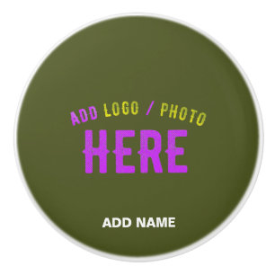 STYLISH MODERN CUSTOM ARMY GREEN VERIFIED BRANDED CERAMIC KNOB