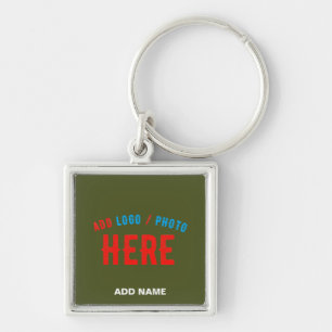 STYLISH MODERN CUSTOM ARMY GREEN VERIFIED BRANDED KEY RING