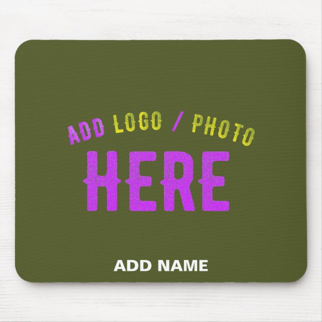 STYLISH MODERN CUSTOM ARMY GREEN VERIFIED BRANDED MOUSE MAT (Front)