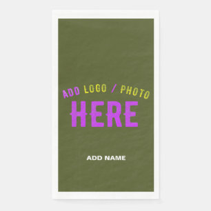 STYLISH MODERN CUSTOM ARMY GREEN VERIFIED BRANDED NAPKIN
