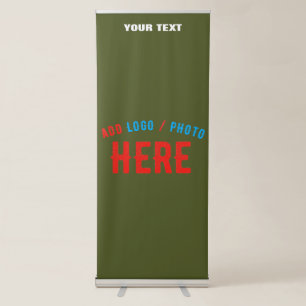 STYLISH MODERN CUSTOM ARMY GREEN VERIFIED BRANDED RETRACTABLE BANNER
