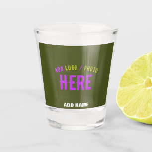 STYLISH MODERN CUSTOM ARMY GREEN VERIFIED BRANDED SHOT GLASS