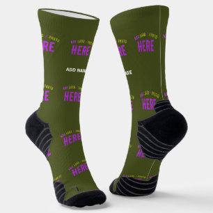 STYLISH MODERN CUSTOM ARMY GREEN VERIFIED BRANDED SOCKS